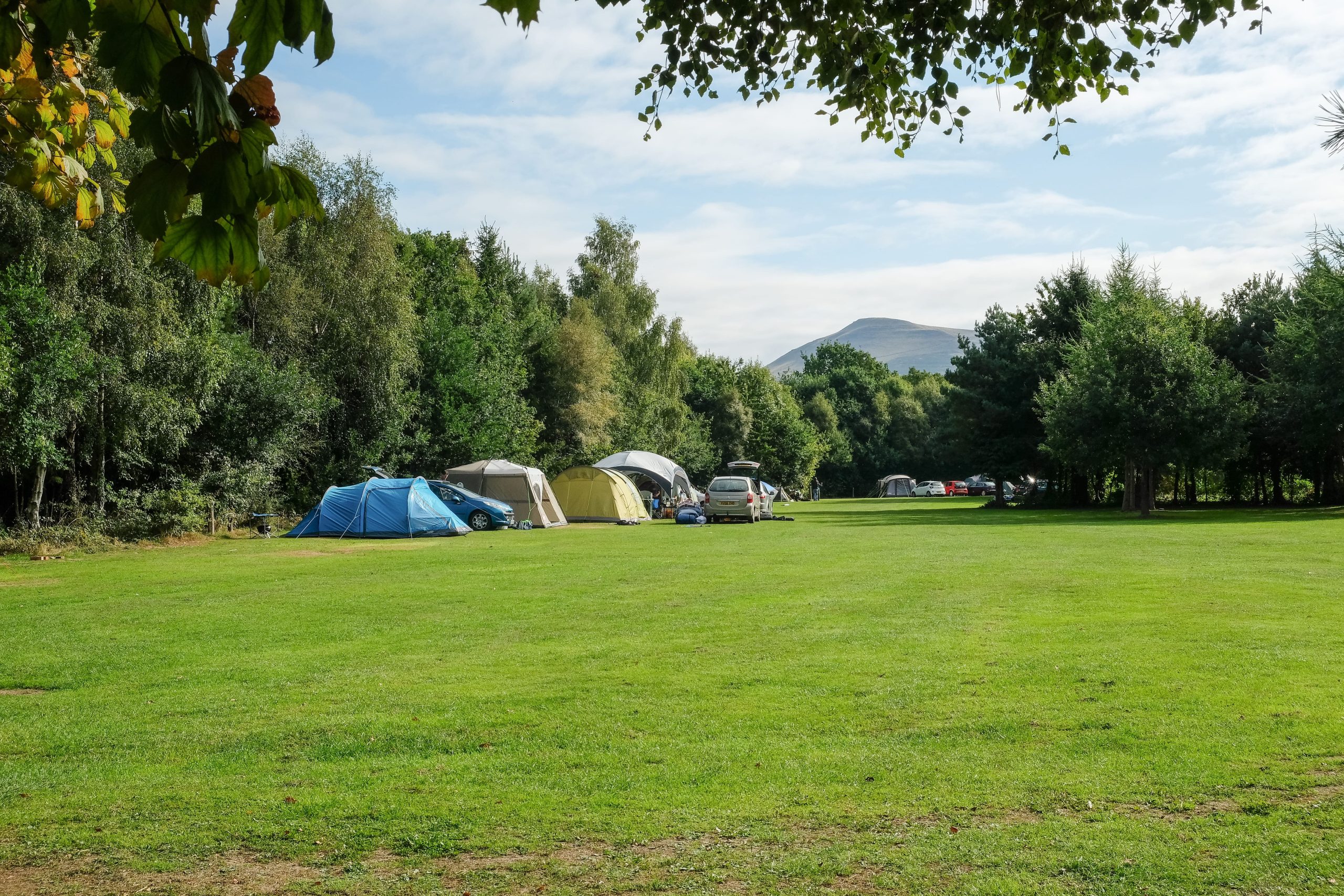 camping field with tents pitched  Lakeside Camping and Caravanning