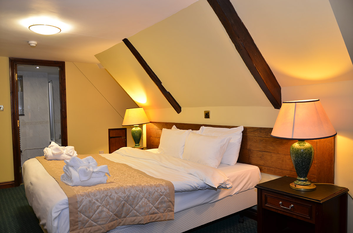 An under the eaves double bedroom at The Kings Head