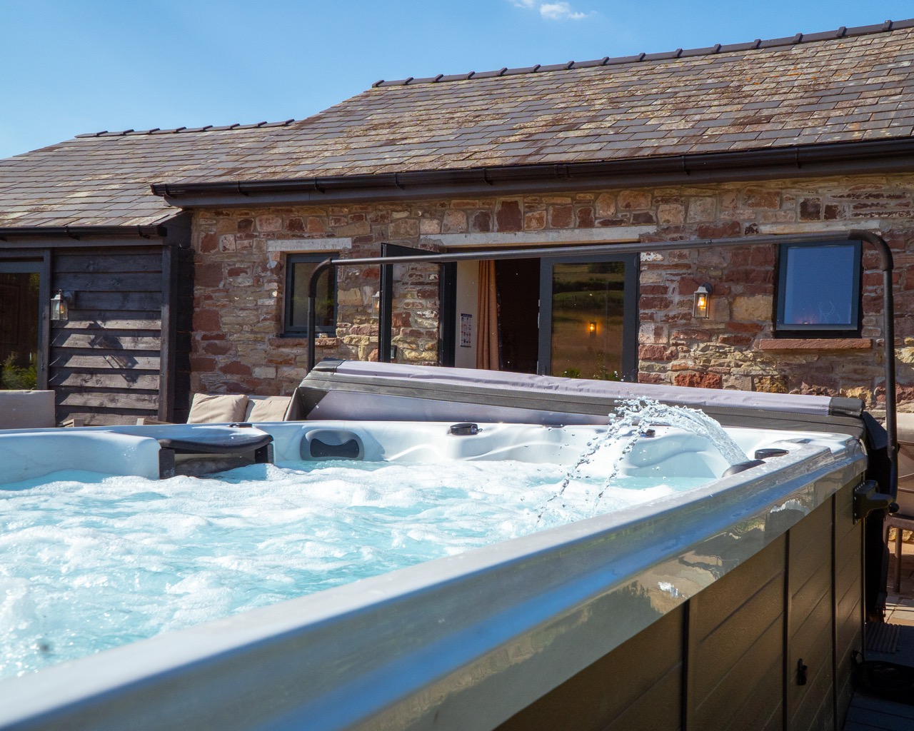 Spa Pool | Hot Tub at Pwll Court Retreat