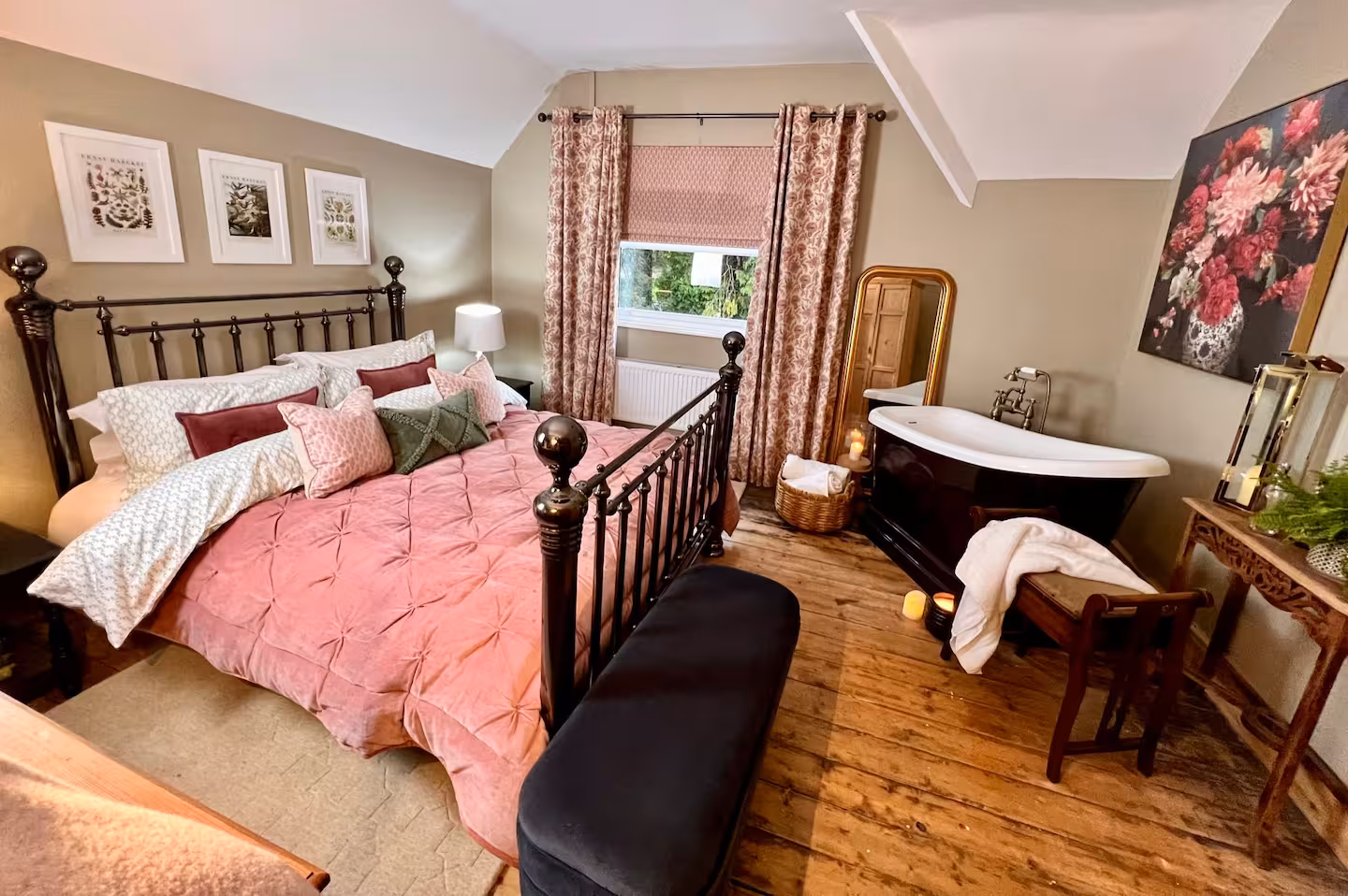 Bedroom at The Croft accommodation near Bannau Brycheiniog