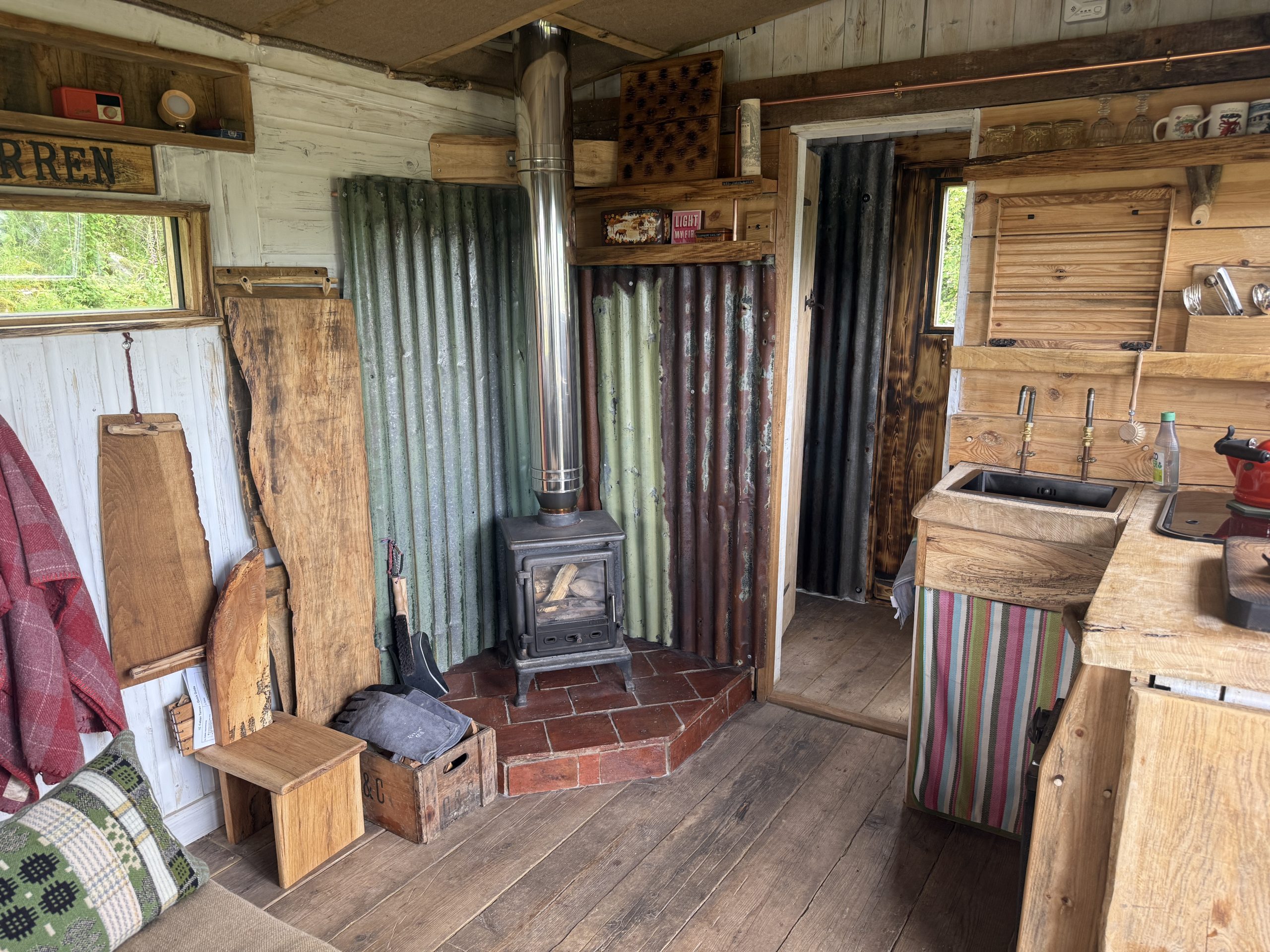 Handcrafted off-grid accommodation at Caban Tarren in Bannau Brycheiniog
