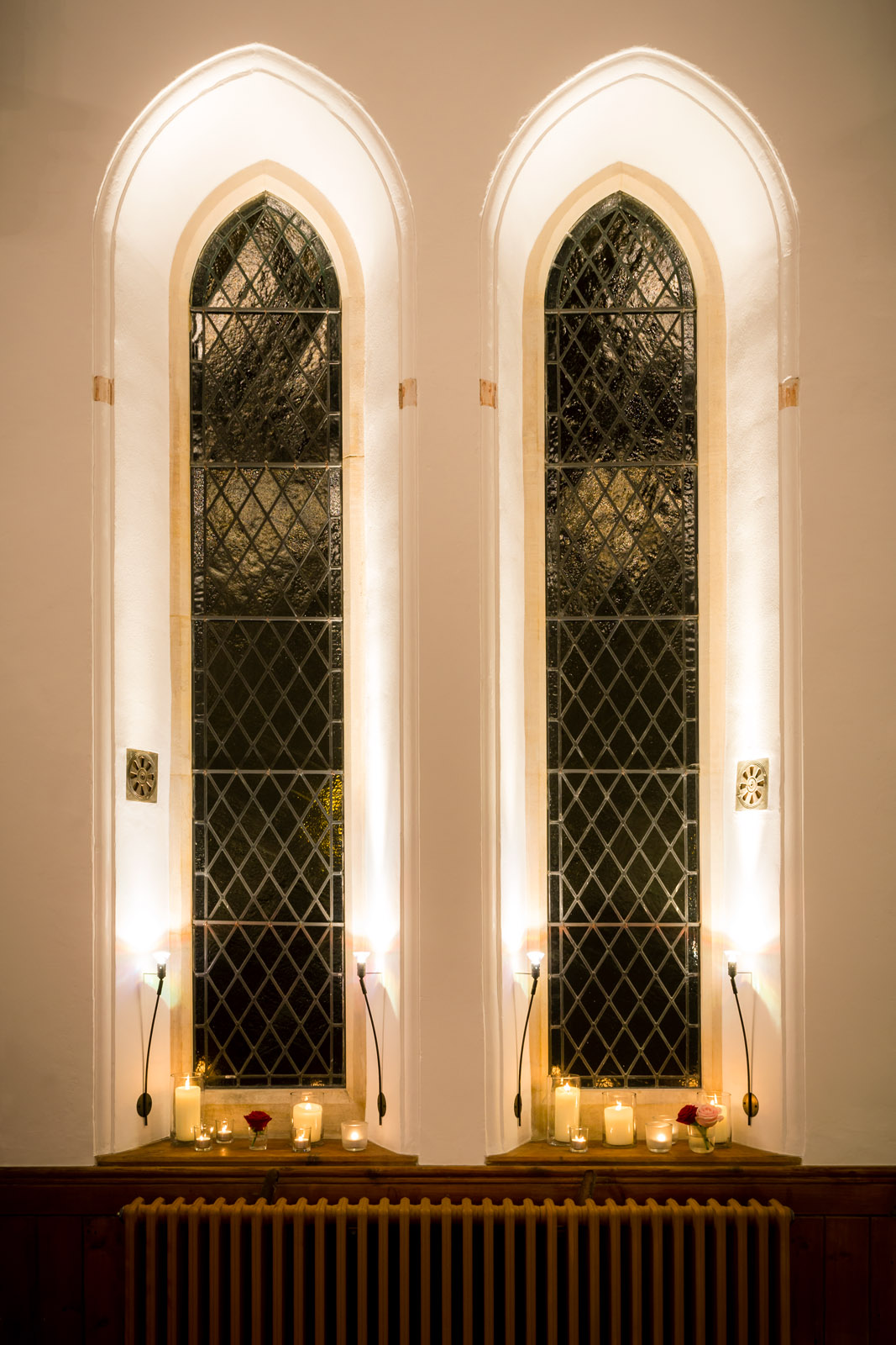 Historic chapel interior at The Kitchen at the Chapel