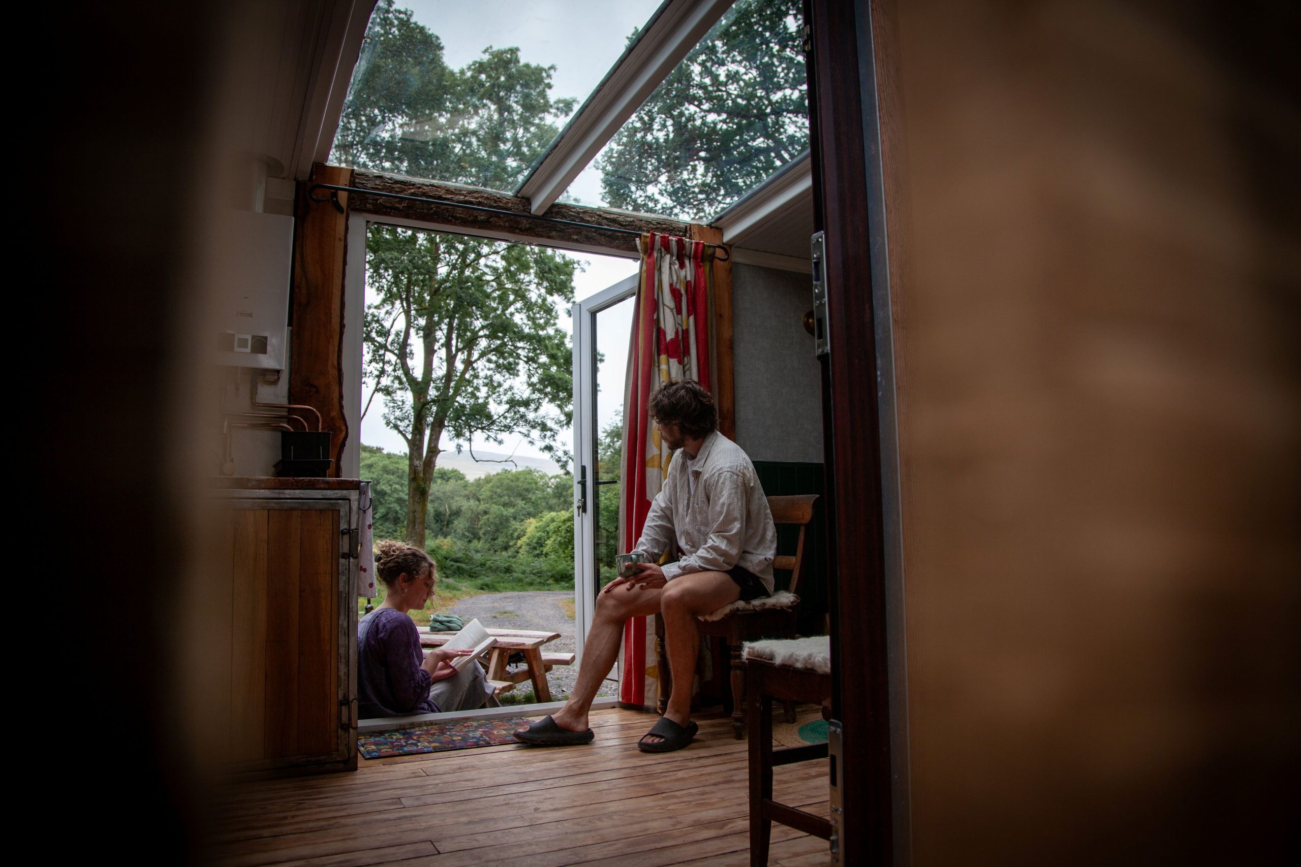 Peaceful woodland retreat offering an off-grid escape in rural Carmarthenshire.