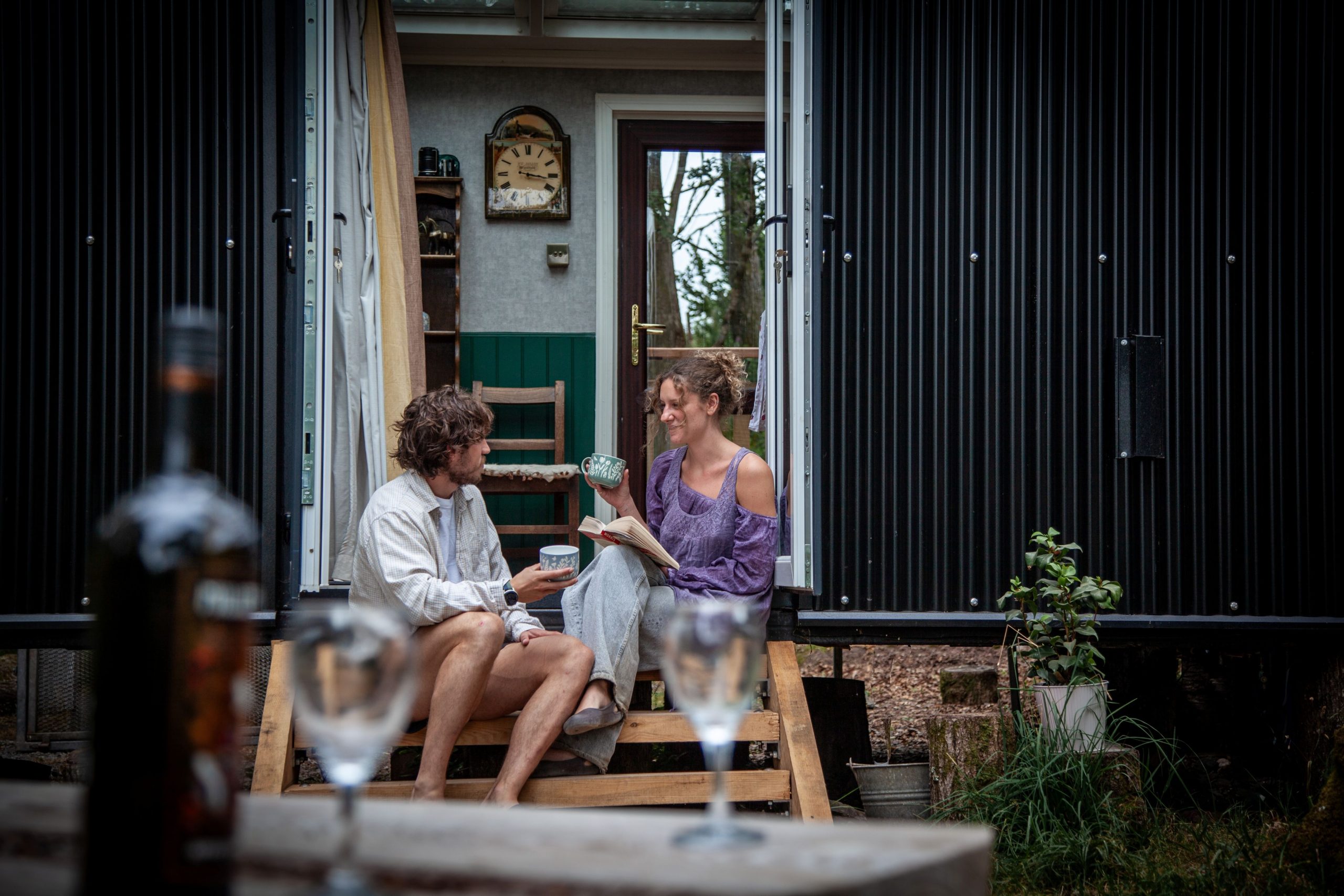 Peaceful woodland retreat offering an off-grid escape in rural Carmarthenshire.